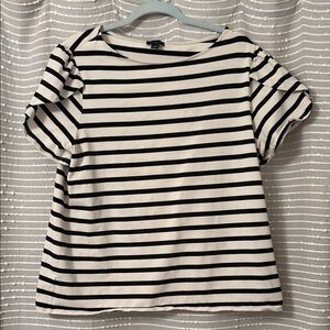Striped Black and White Women's Top